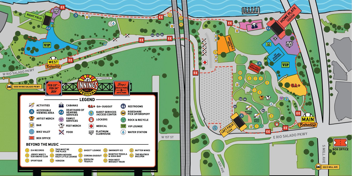 Innings Festival map
