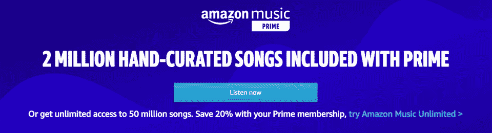 Amazon Music Prime 2022