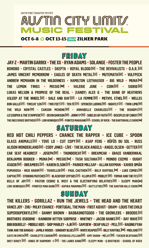 Austin City Limits 2017 | Lineup | Tickets | Dates | Live Stream