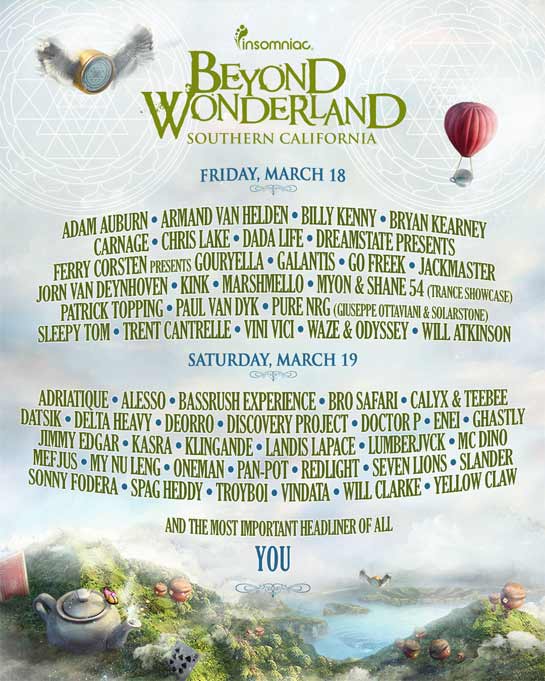 The complete Beyond Wonderland 2016 lineup