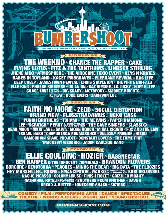 Bumbershoot 2015 | Lineup | Tickets | Prices | Dates | Schedule | Video | News | Rumors | Mobile App | Seattle | Hotels