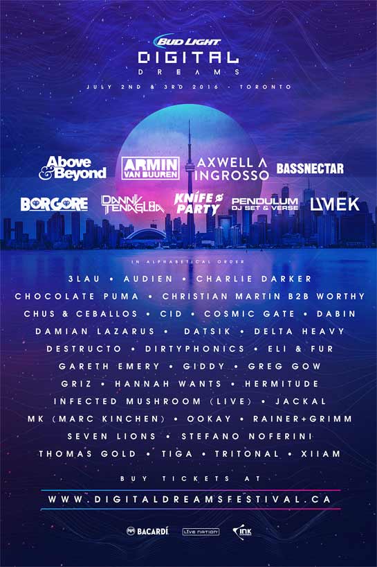 The complete Digital Dreams 2016 lineup is out!
