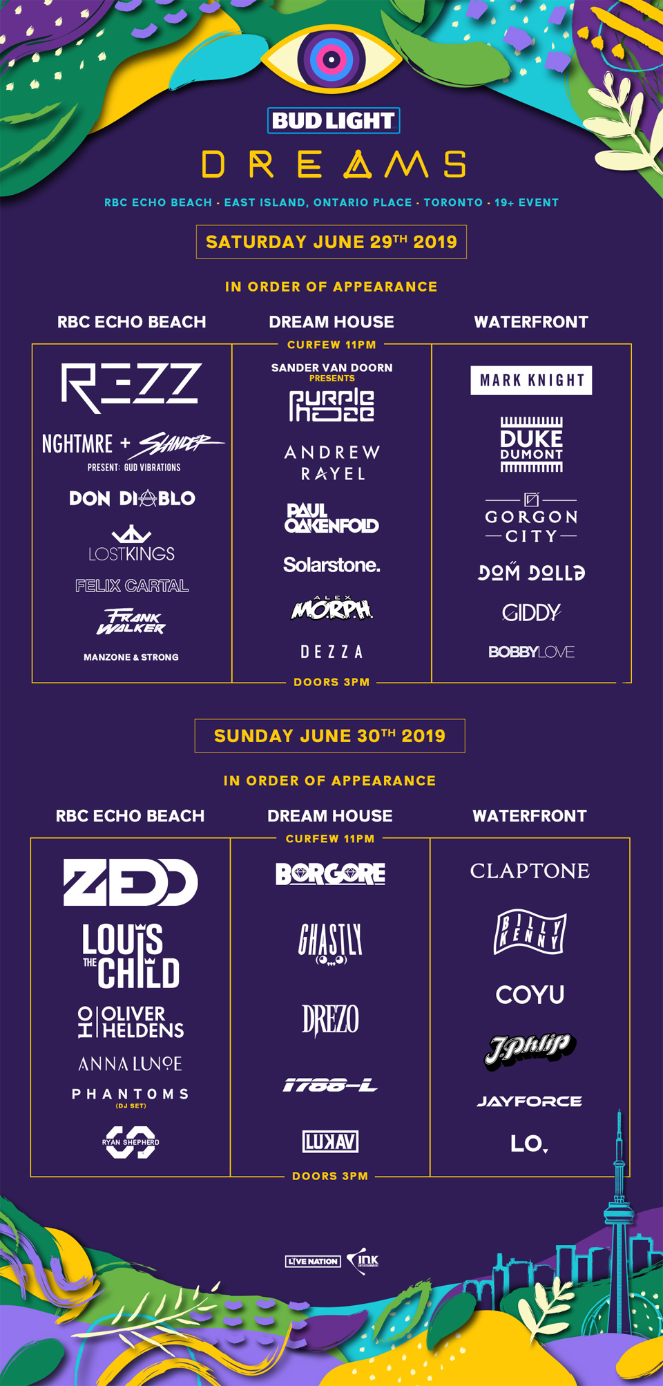 Dreams Festival 2019 Lineup