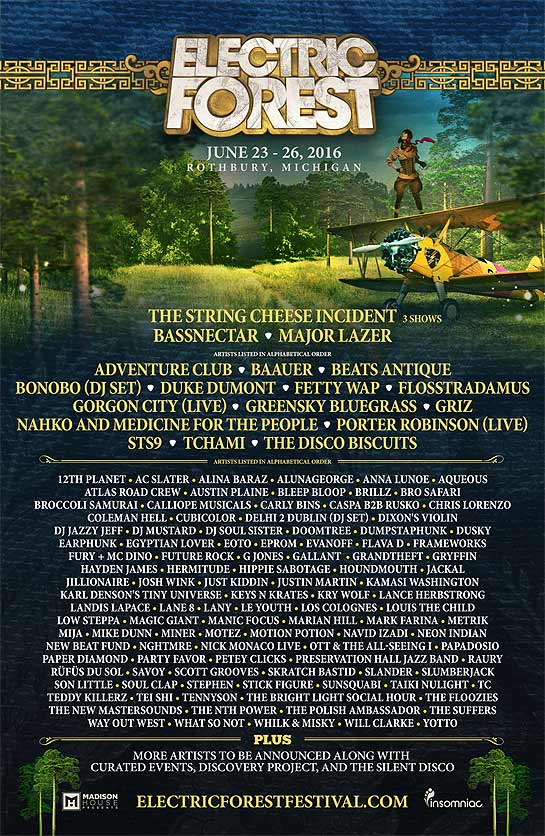 Here's the complete Electric Forest 2016 lineup!