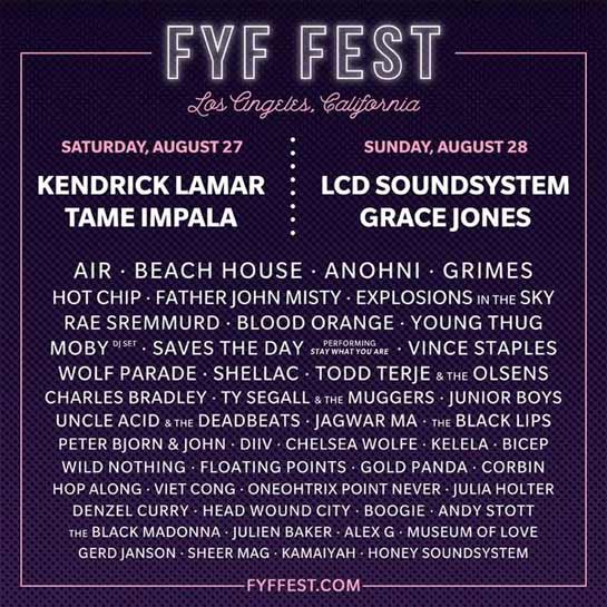 The FYF Fest 2016 lineup is out!