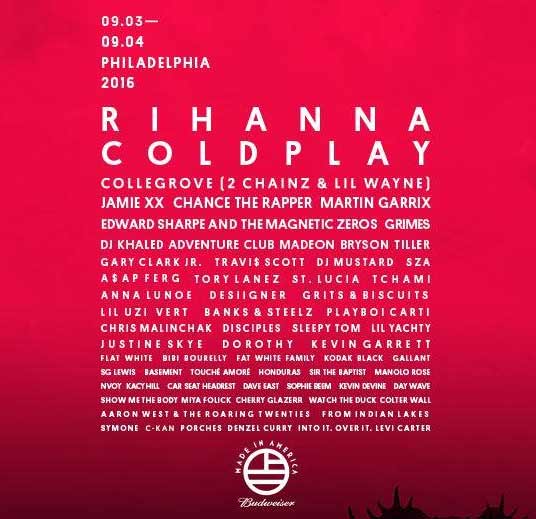 Made In America 2016 lineup