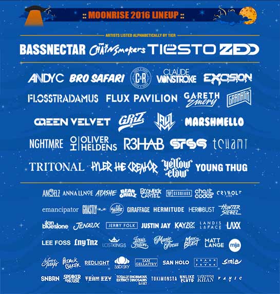 The Moonrise Festival 2016 lineup is out!