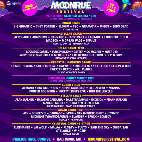 Moonrise Festival 2017 Lineup