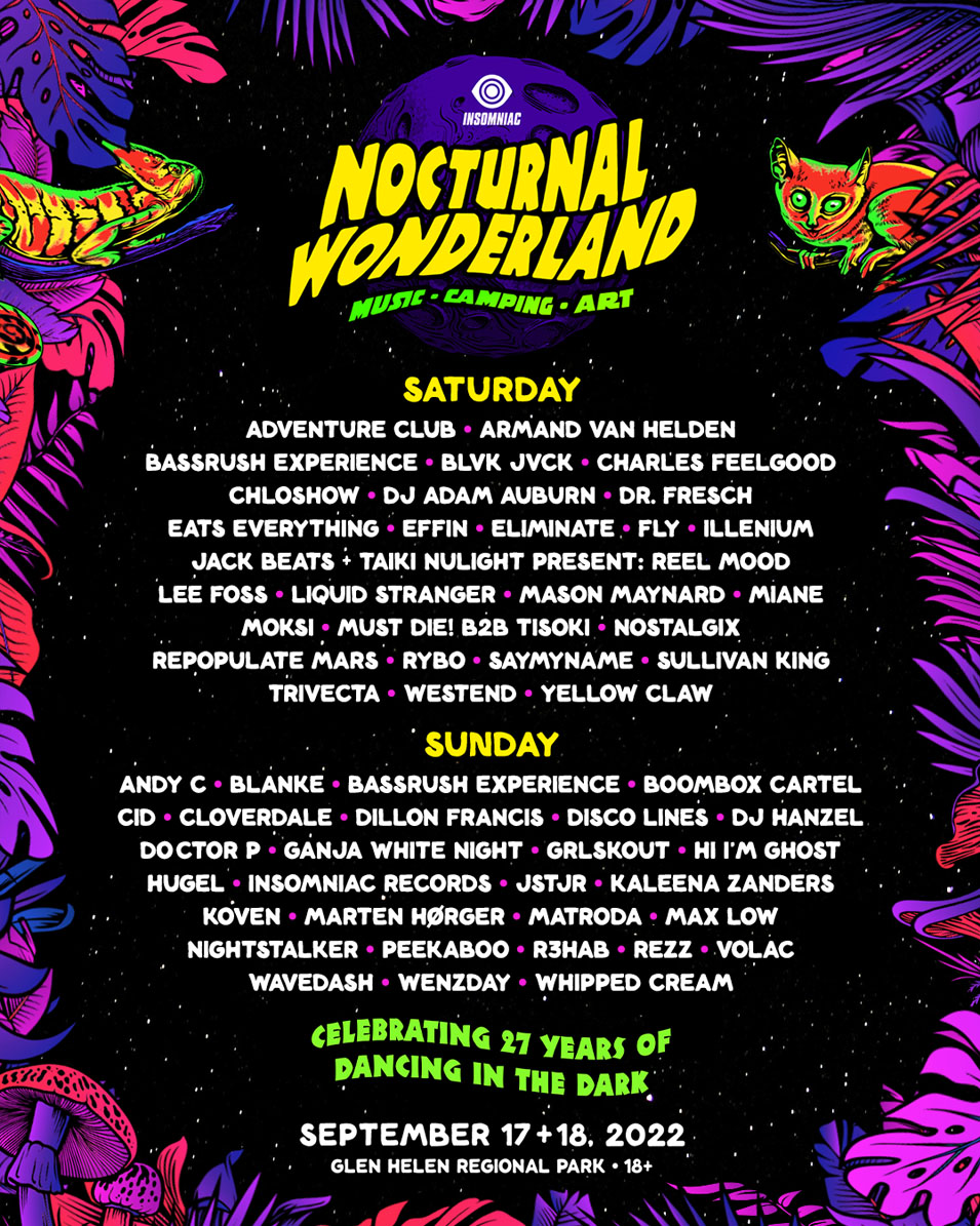 Nocturnal Wonderland 2023 Lineup