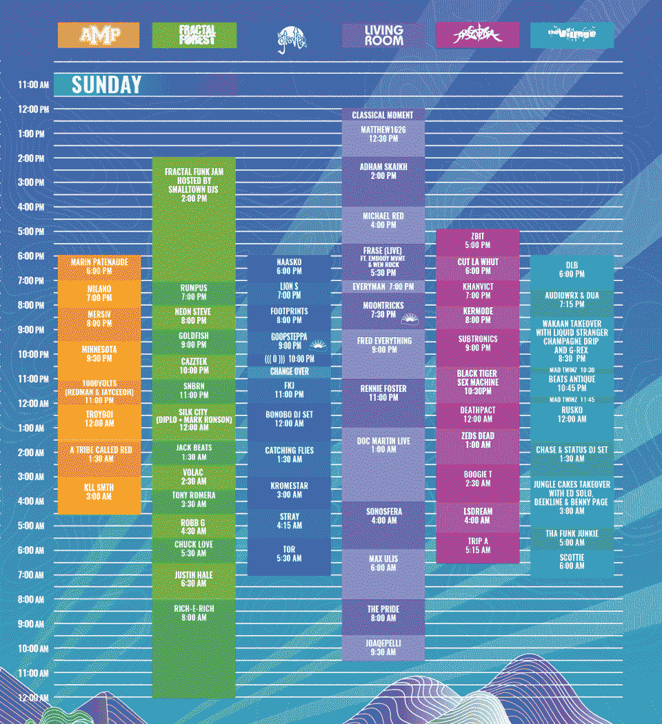 2019 Shambhala Music Festival Schedule 