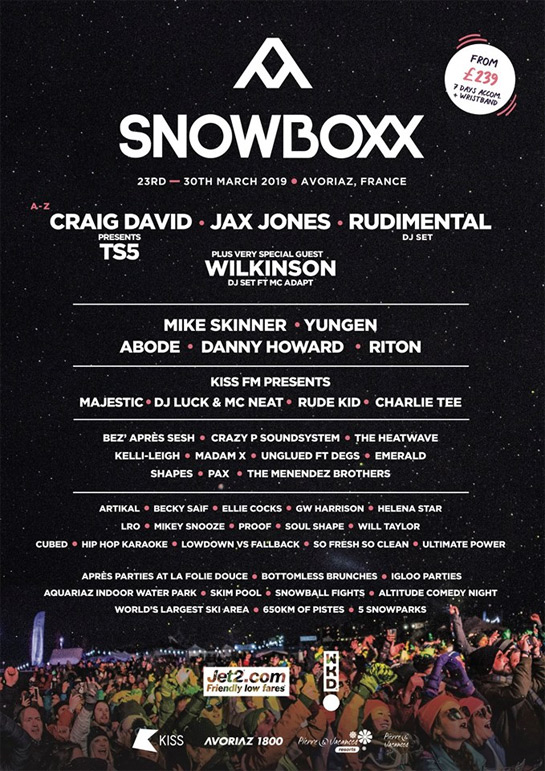 The Snowboxx lineup for 2019