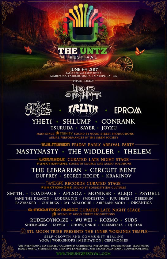 The Untz Festival lineup for 2017