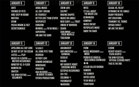 The BPM Festival showcases for 2017