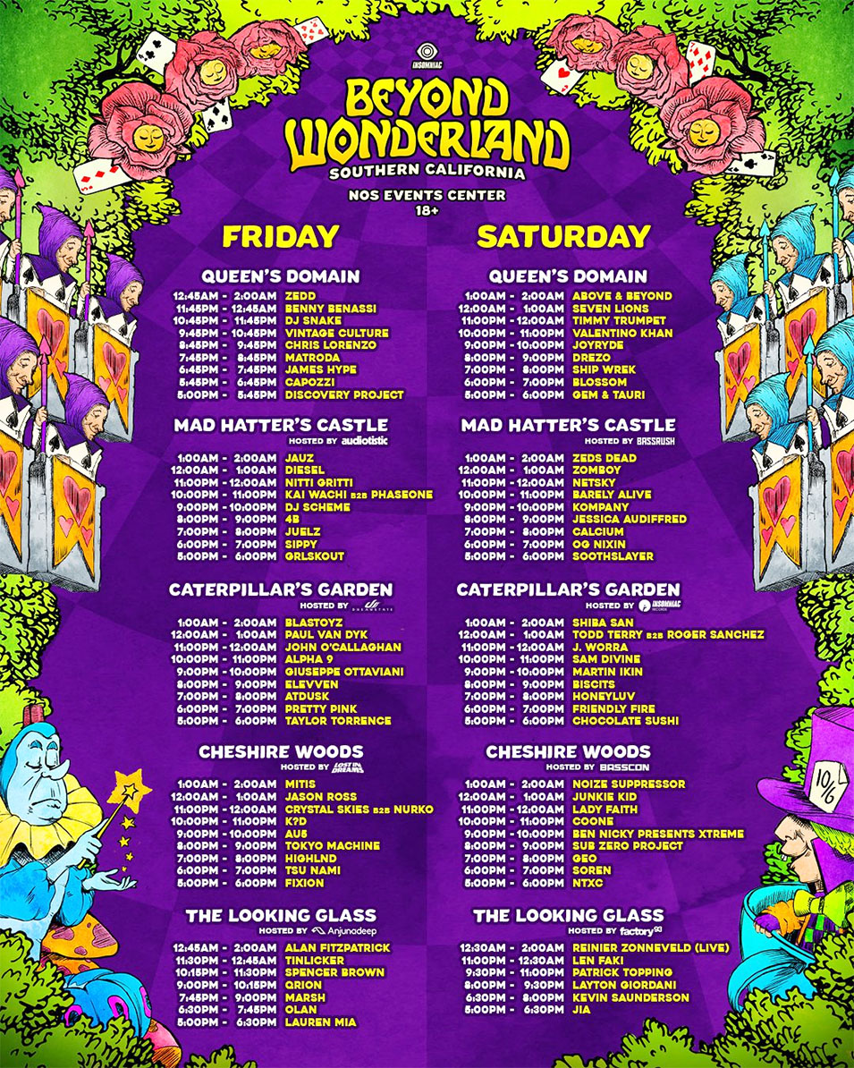 2022 Beyond Wonderland schedule