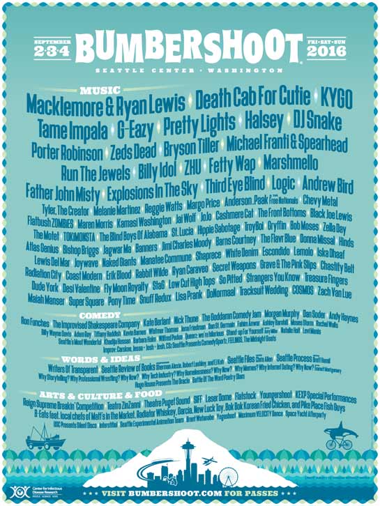 Bumbershoot 2016 lineup