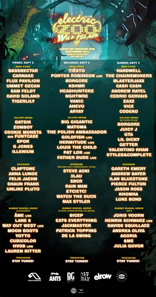 Electric Zoo 2016 | Lineup | Tickets | Dates