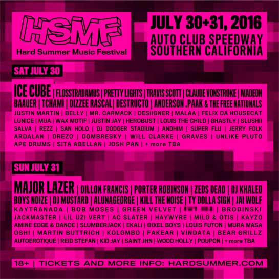 Hard Summer 2016 | Lineup | Tickets | Dates